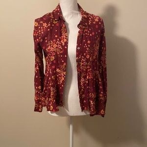 Autumn florals button up